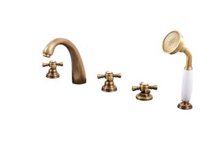 Смеситель на борт ванны Rav Slezak Morava retro MK376.5PSM бронза